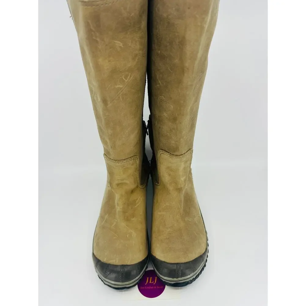 Sorel Womens Slimboot Tall Quarry Waterproof Leather Boots NL2108-008 Size 10